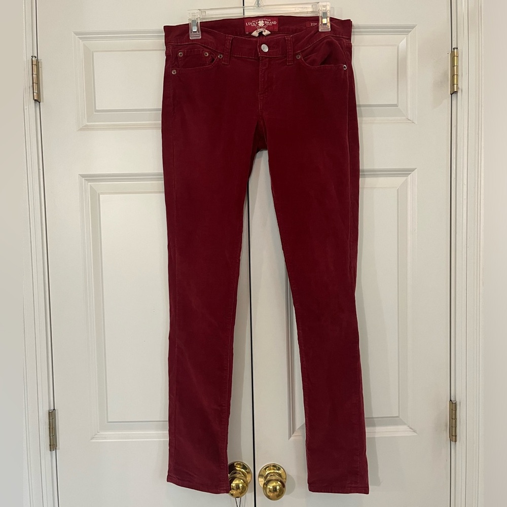 Lucky Brand Red Skinny Pants